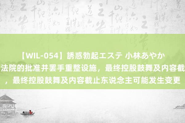 【WIL-054】誘惑勃起エステ 小林あやか 宏达股份：重整研讨获得法院的批准并罢手重整设施，最终控股鼓舞及内容截止东说念主可能发生变更