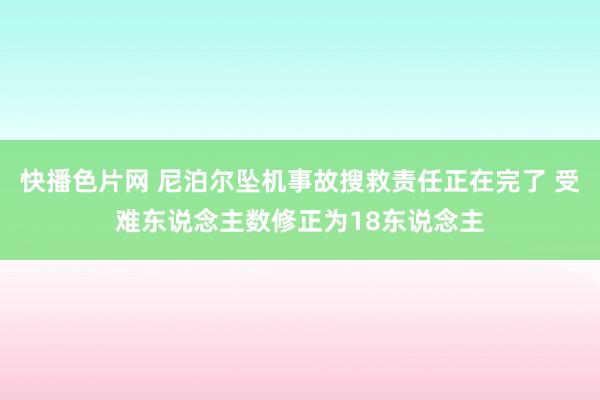 快播色片网 尼泊尔坠机事故搜救责任正在完了 受难东说念主数修正为18东说念主