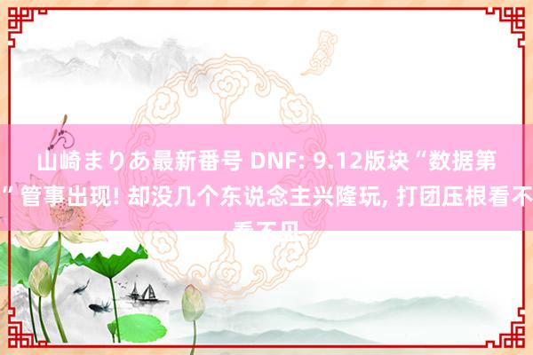 山崎まりあ最新番号 DNF: 9.12版块“数据第一”管事出现! 却没几个东说念主兴隆玩， 打团压根看不见