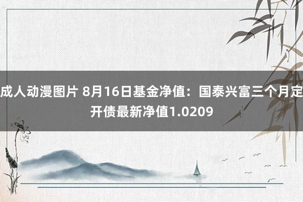 成人动漫图片 8月16日基金净值：国泰兴富三个月定开债最新净值1.0209