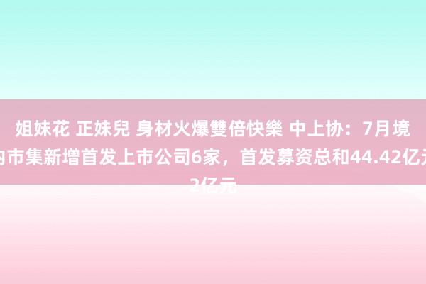 姐妹花 正妹兒 身材火爆雙倍快樂 中上协：7月境内市集新增首发上市公司6家，首发募资总和44.42亿元