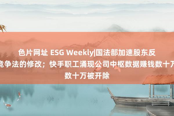 色片网址 ESG Weekly|国法部加速股东反不刚直竞争法的修改；快手职工涌现公司中枢数据赚钱数十万被开除