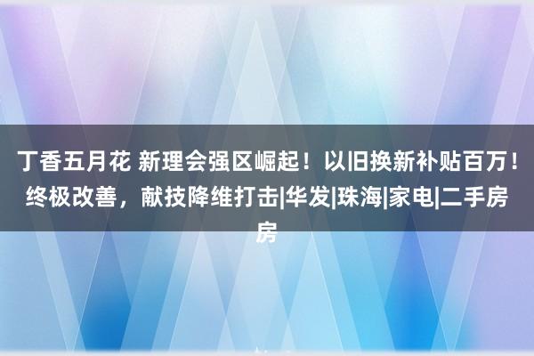 丁香五月花 新理会强区崛起！以旧换新补贴百万！终极改善，献技降维打击|华发|珠海|家电|二手房