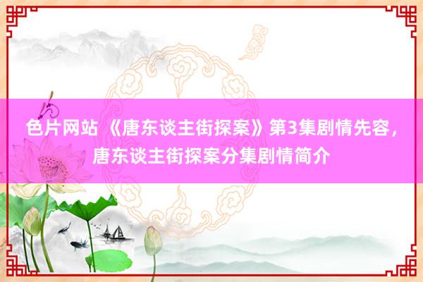 色片网站 《唐东谈主街探案》第3集剧情先容，唐东谈主街探案分集剧情简介